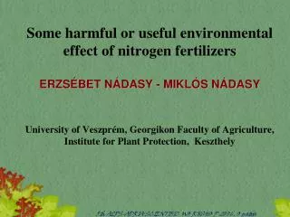 Nitrogen fertilization