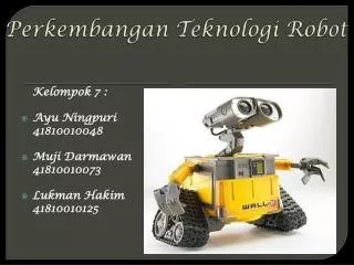 perkembangan teknologi robot