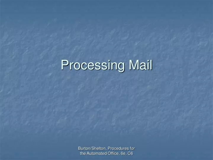 processing mail