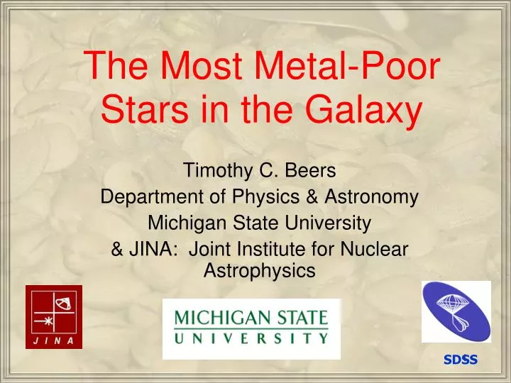 the most metal poor stars in the galaxy