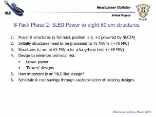 8-Pack Phase 2: SLED Power to eight 60 cm structures