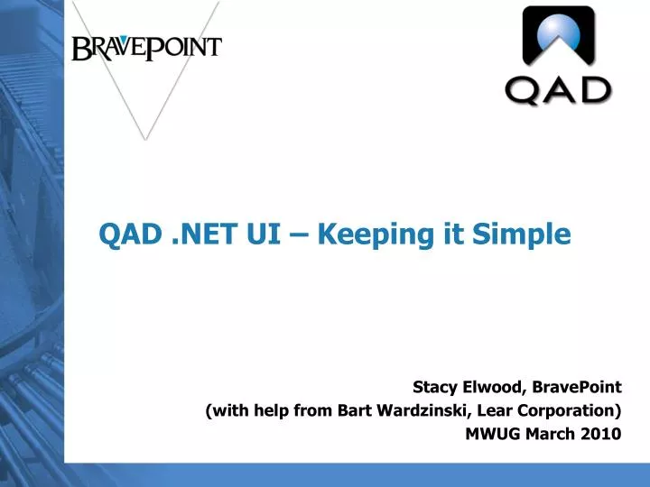 qad net ui keeping it simple