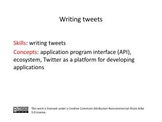 S kills : writing tweets