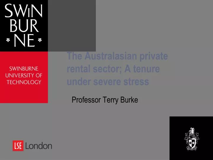 the australasian private rental sector a tenure under severe stress