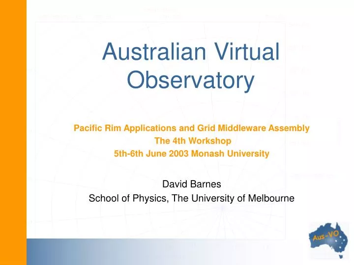 australian virtual observatory