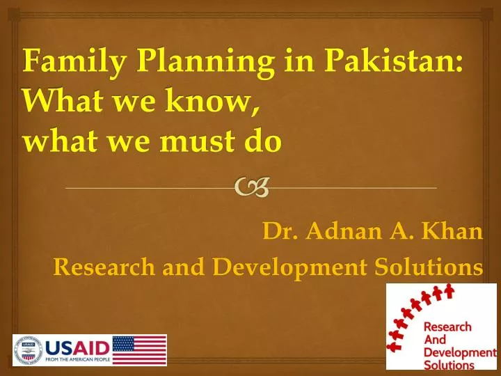 family planning in pakistan what we know what we must do