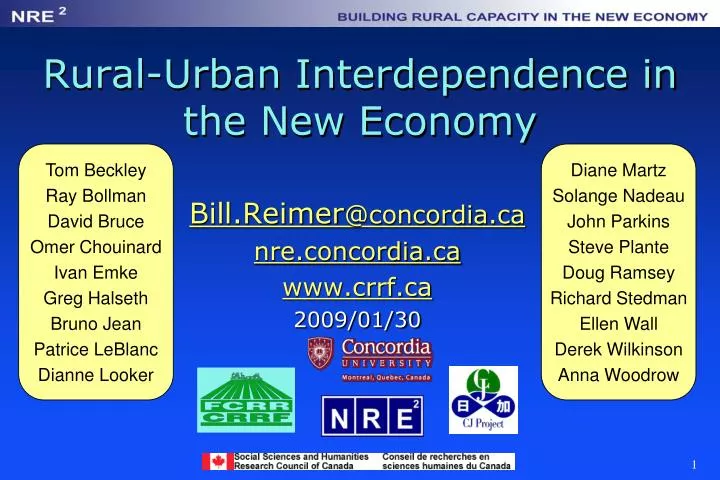 rural urban interdependence in the new economy