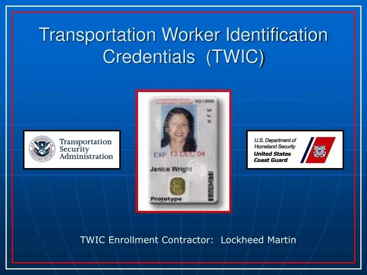 transportation worker identification credentials twic