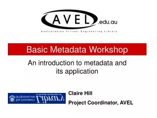 Basic Metadata Workshop