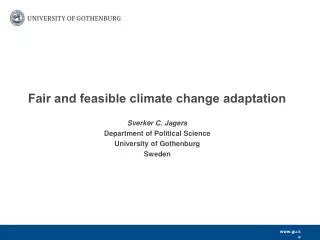 Fair and feasible climate change adaptation