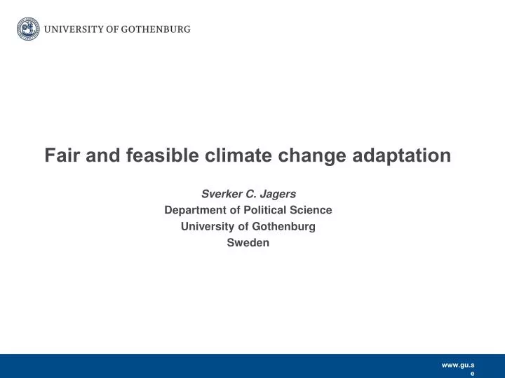 fair and feasible climate change adaptation