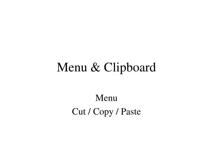 menu clipboard
