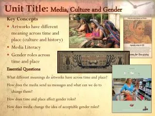 Unit Title: Media, Culture and Gender