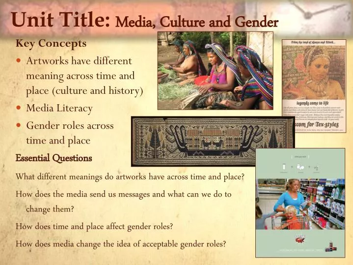 unit title media culture and gender