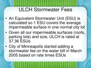 ULCH Stormwater Fees