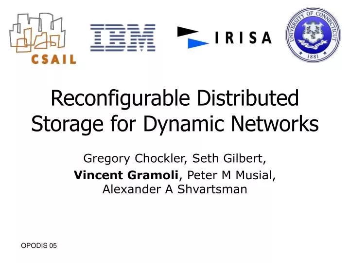reconfigurable distributed storage for dynamic networks