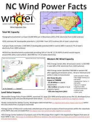NC Wind Power Facts