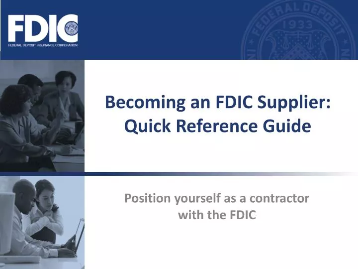 becoming an fdic supplier quick reference guide