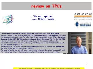 review on TPCs
