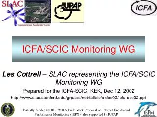 ICFA/SCIC Monitoring WG
