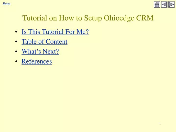tutorial on how to setup ohioedge crm