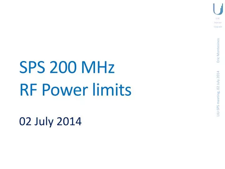 sps 200 mhz rf power limits