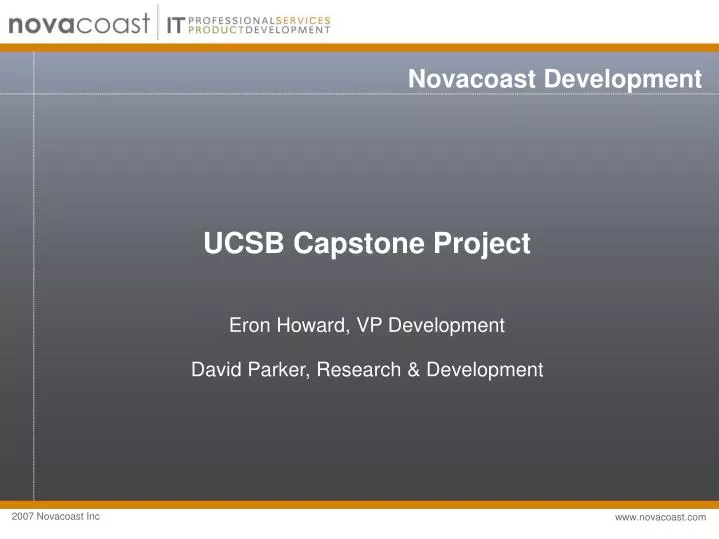 ucsb capstone project eron howard vp development david parker research development