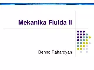 mekanika fluida ii