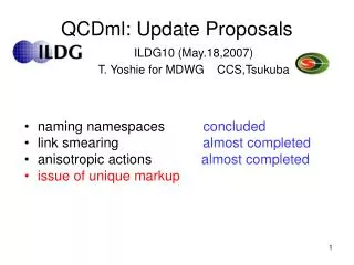 QCDml: Update Proposals