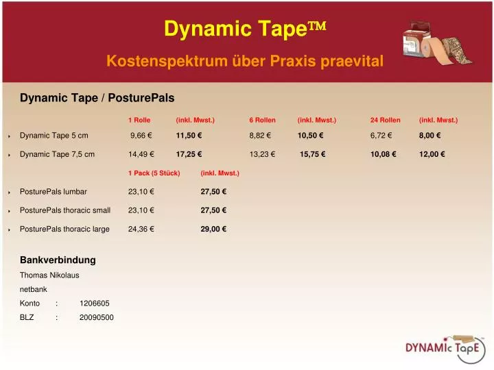 dynamic tape kostenspektrum ber praxis praevital