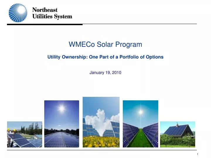 wmeco solar program utility ownership one part of a portfolio of options