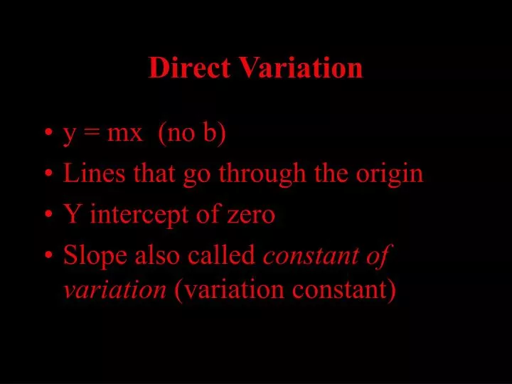 direct variation