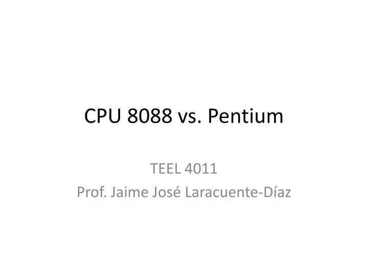 cpu 8088 vs pentium