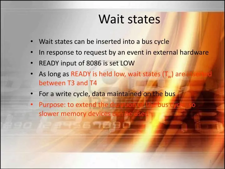 wait states