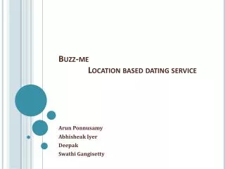 Buzz-me Location based dating service