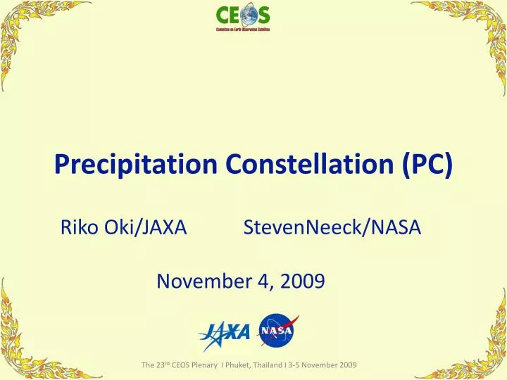 precipitation constellation pc