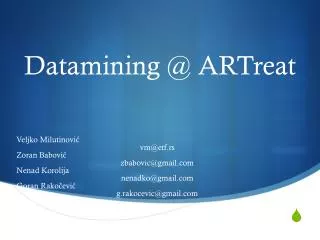 Datamining @ ARTreat