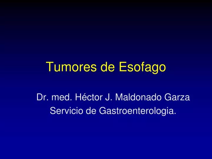 tumores de esofago