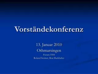 vorst ndekonferenz
