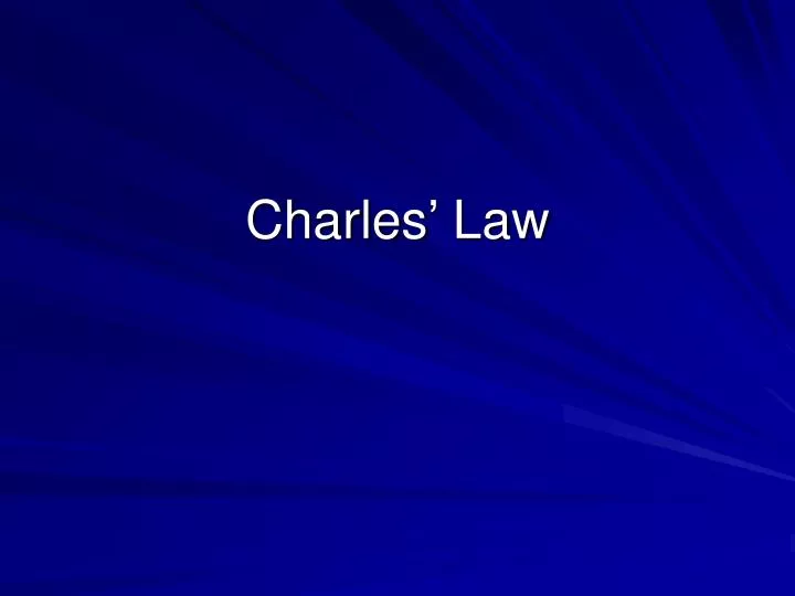 charles law
