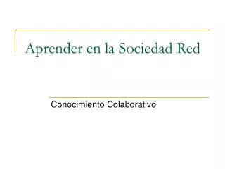 aprender en la sociedad red