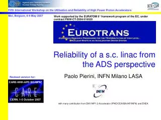 Reliability of a s.c. linac from the ADS perspective