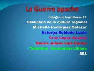 la guerra apache