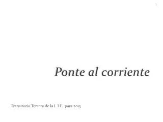 ponte al corriente