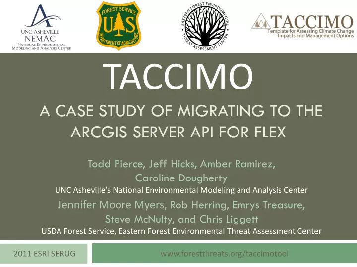 taccimo a case study of migrating to the arcgis server api for flex