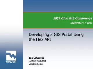 Developing a GIS Portal Using the Flex API