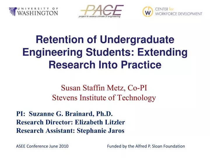 retention of undergraduate engineering students extending research into practice