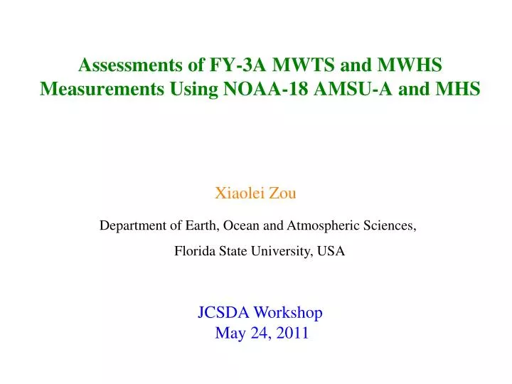 assessments of fy 3a mwts and mwhs measurements using noaa 18 amsu a and mhs
