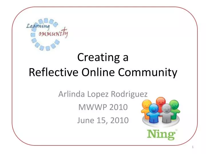 creating a reflective online community