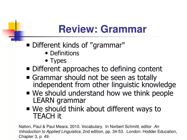 review grammar